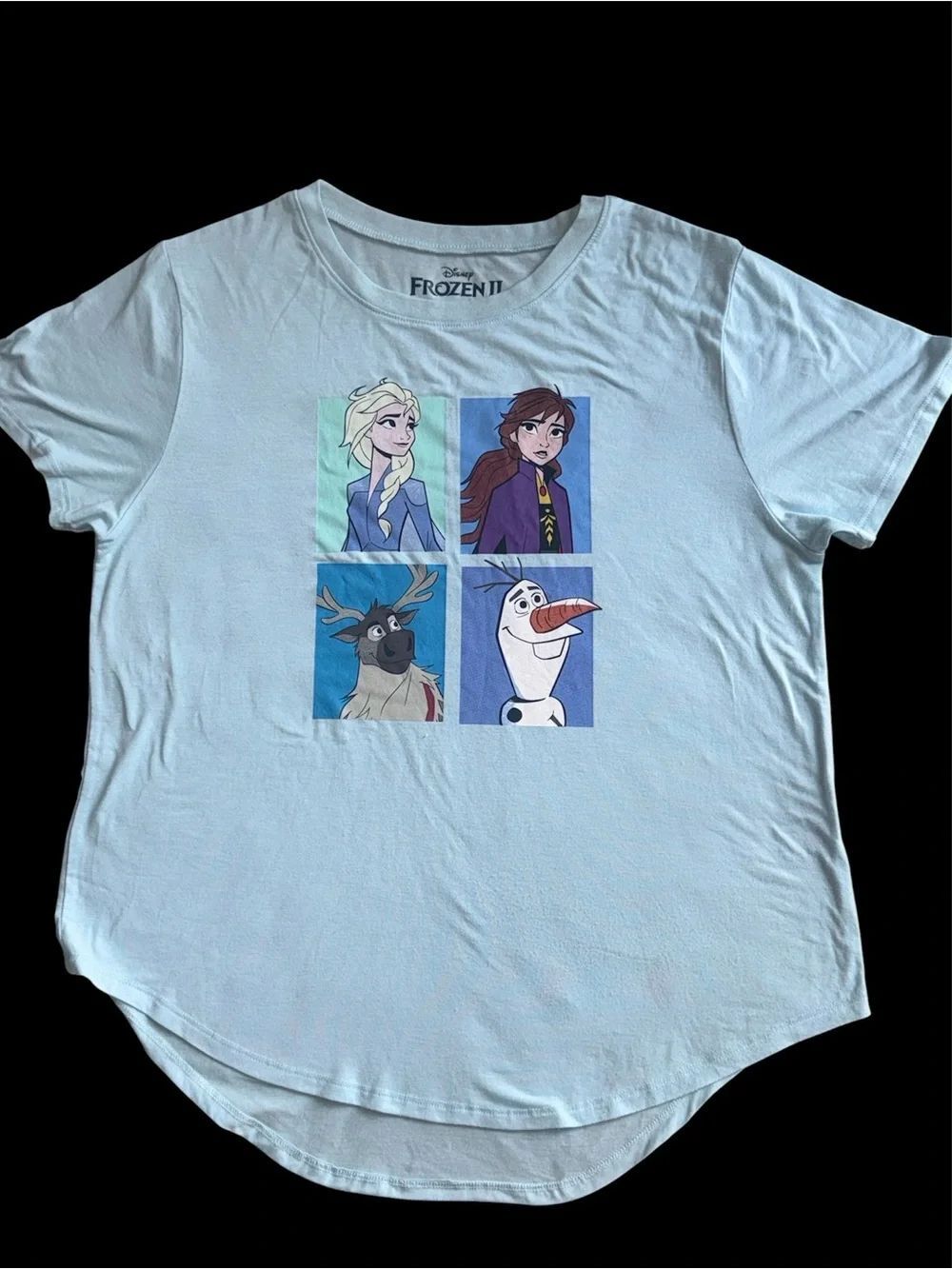 Disney Frozen II Pale Blue Graphic Tee!